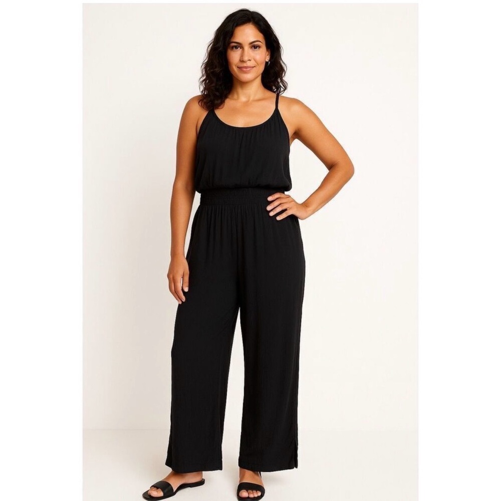 Prana Black Sleeveless Jumpsuit sz Large